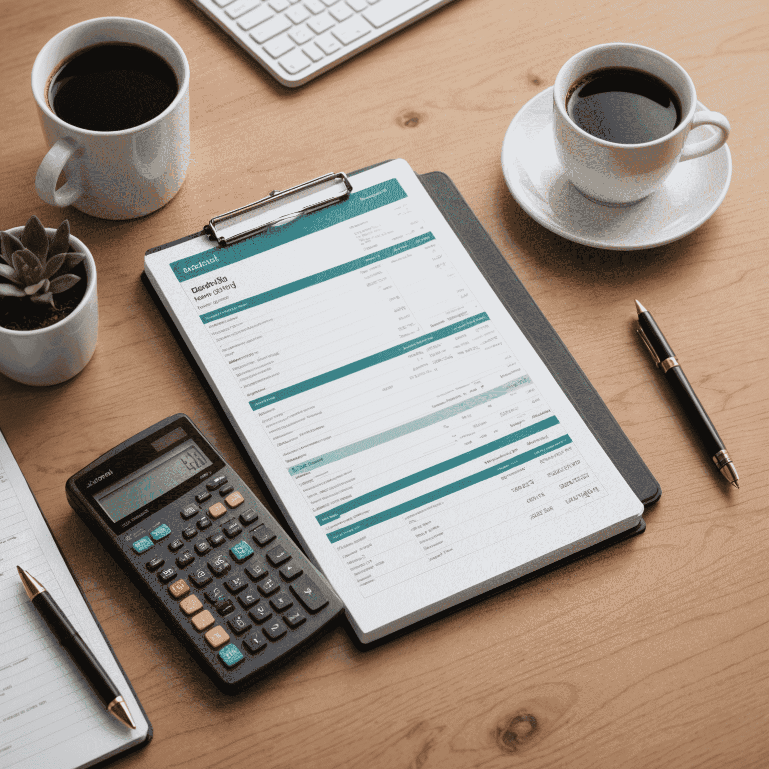 An automated bookkeeping interface showing journal entries and financial statements